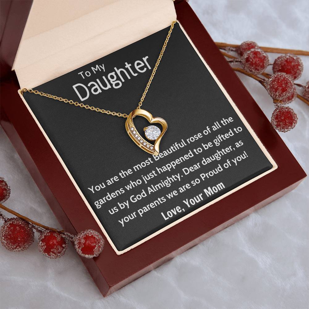To My Daughter Beautiful Chapters Daughter Necklace Gift For Daughter Xmas Christmas Daughter Gift From Mom 5 1 Forever Love Necklace