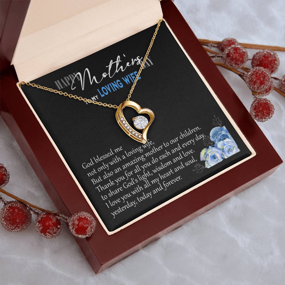 Happy Mothers Day Gift For Wife Mothers Day Necklace Mothers Day Gift From Husband Wife Gift For Mothers Day Husband To Wife Mothers Forever Love Necklace