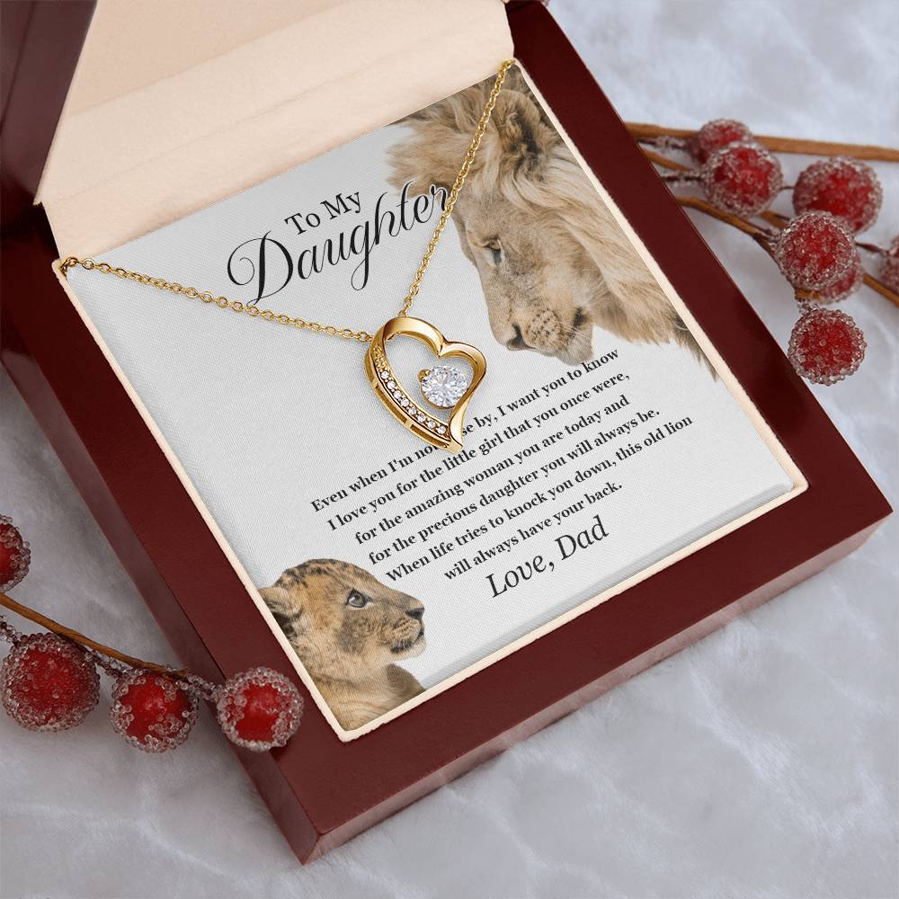To My Daughter - I Love You Message - Tmd10 Forever Love Necklace