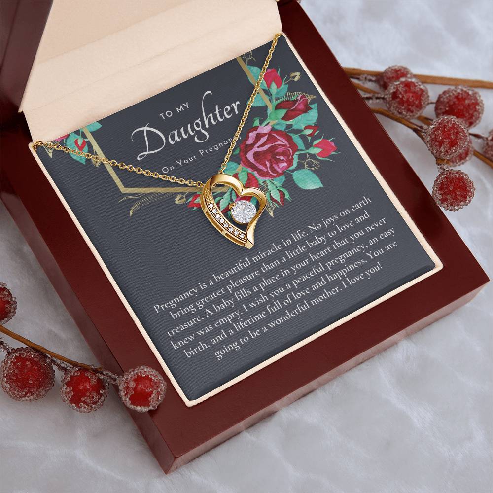 Gift From Mom Gift Pregnant Daughter Gift For Daughter Having Her First Baby Congratulations Pregnancy Gift Daughter Baby Shower Forever Love Necklace