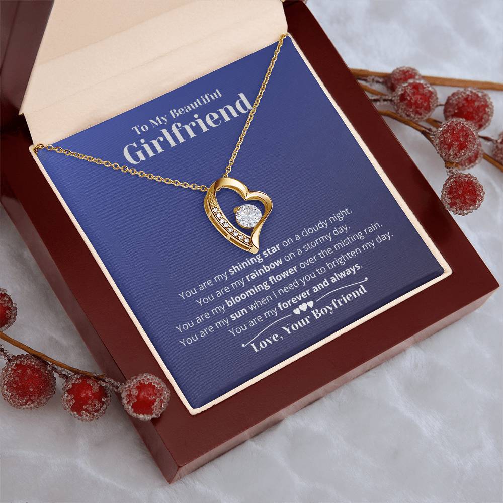 To My Girlfriend My Forever & Always Forever Love Necklace