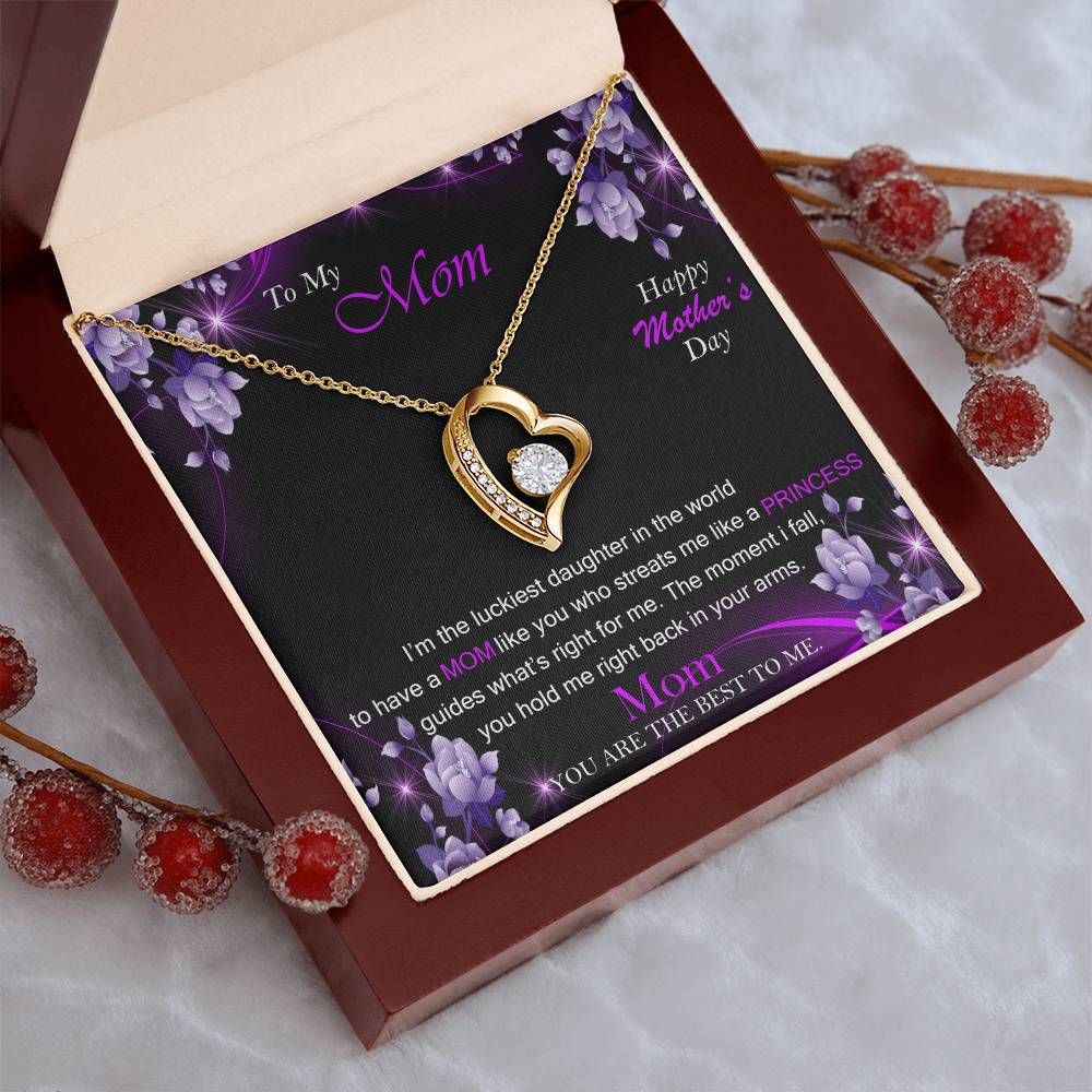 To My Beautiful Mom! Love Your Daughter. Forever Love Necklace
