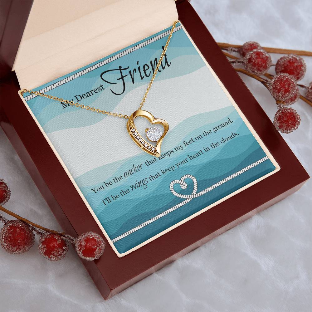 My Dearest Friend I'll Be The Wing That Keep Your Heart In The Clouds Necklace 1 Forever Love Necklace