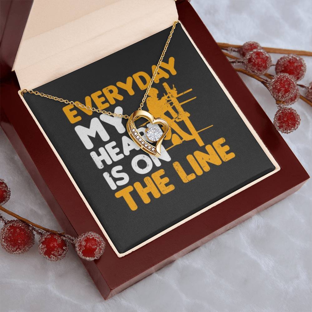 Lineman Wife Jewelry Love My Lineman Lineman Necklace Lineman Girlfriend Lineman Mom Journeyman Lineman Necklace Lineman Prayer Forever Love Necklace