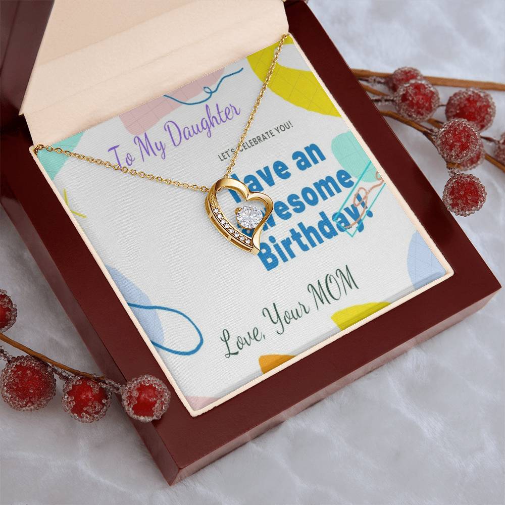 Forever Loved To My Daughter Pendant Necklace Gift Jewelry Necklace From Anniversary Daughter Mother Necklace Daughter Gift Forever Love Necklace