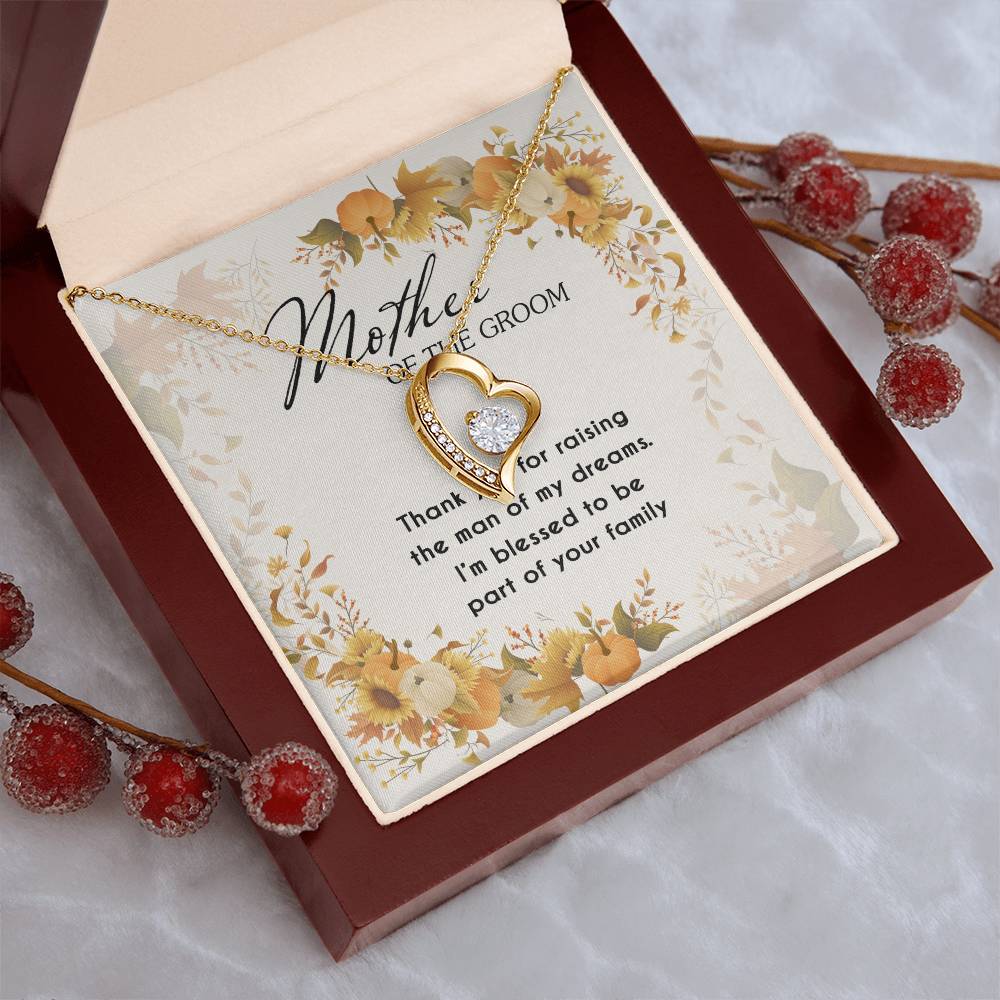 Gift For Mother Of The Groom Thank You Forever Love Necklace