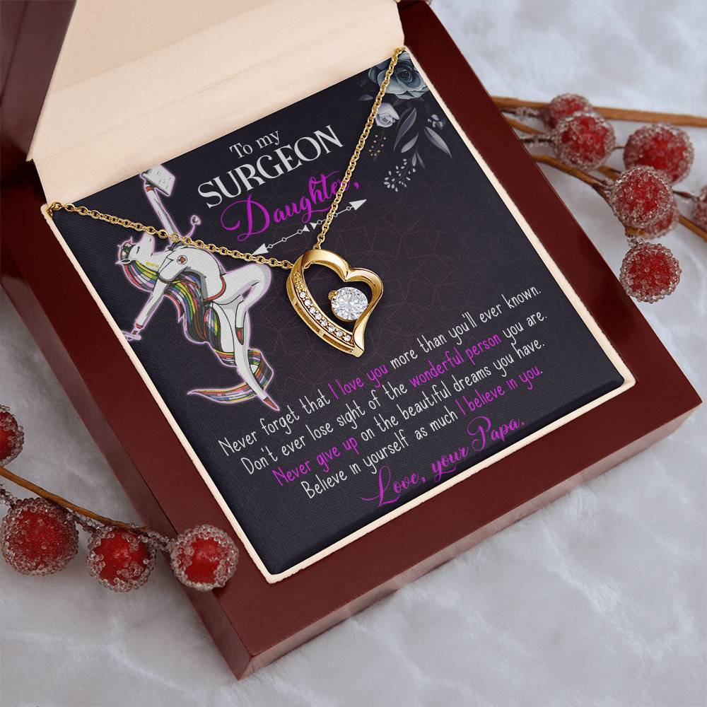 To My Surgeon Daughter Belive In Yourself As Much I Believe In Your Forever Love Necklace