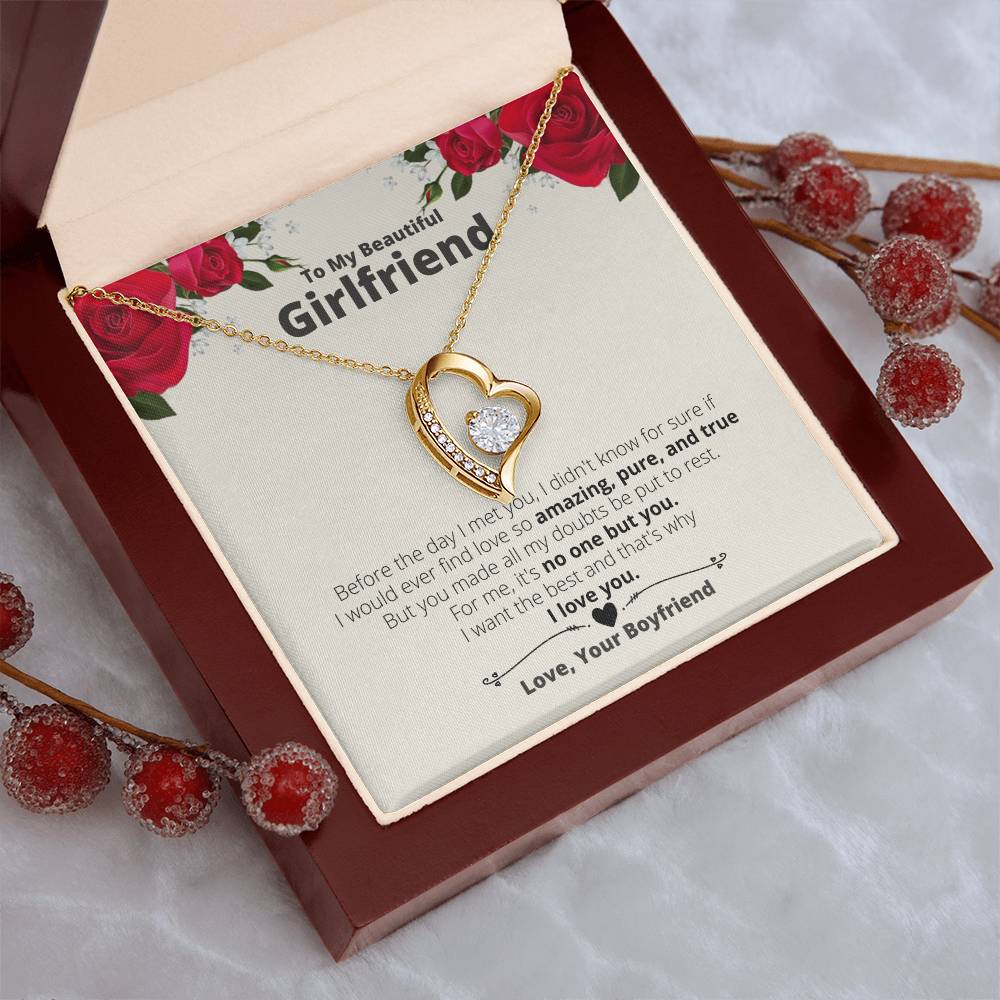 To My Girlfriend - No One But You - Forever Love Necklace Forever Love Necklace