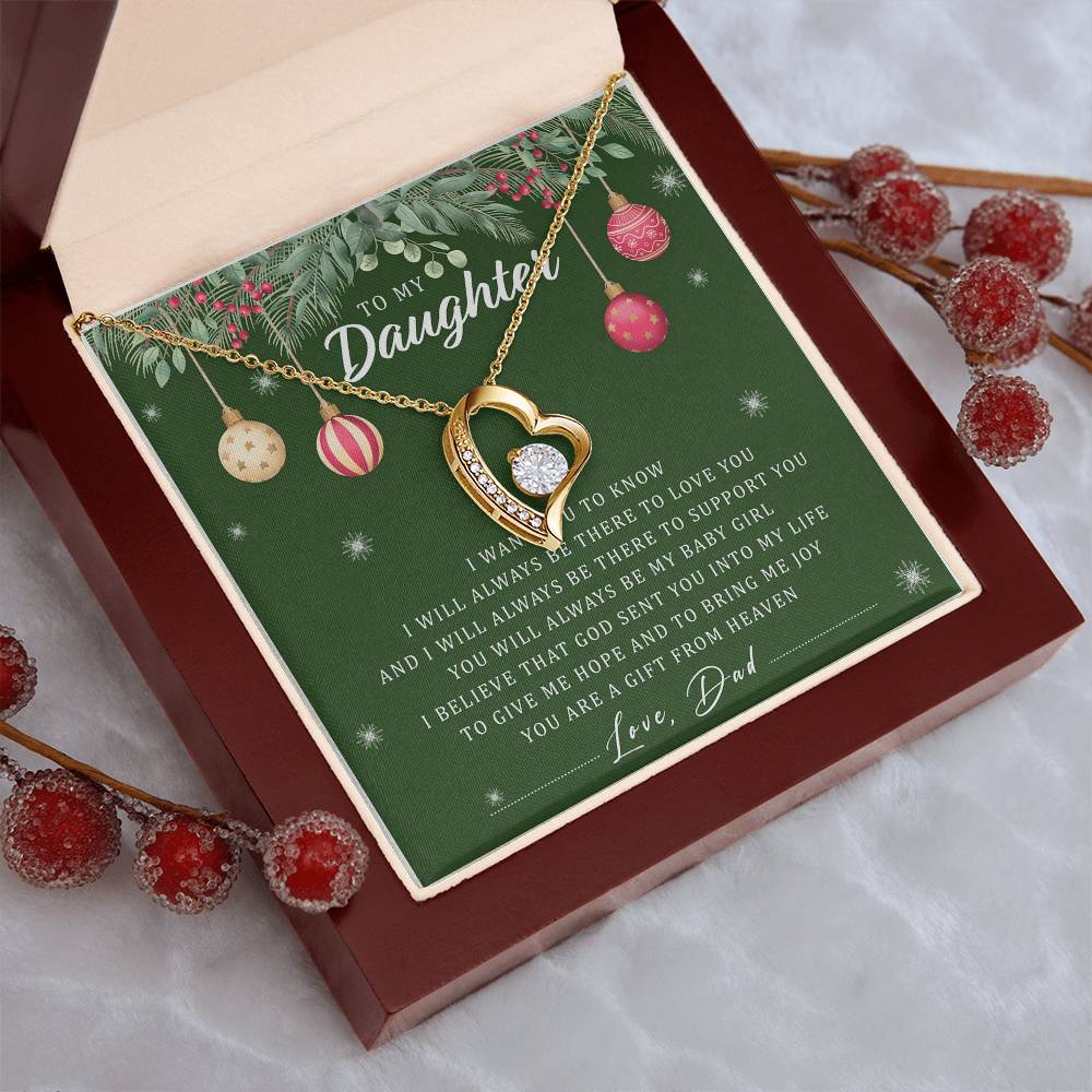 To My Daughter Necklace Father Daughter Necklace Father To Daughter Birthday Gift Gifts To Daughter From Dad Dad To Daughter Necklace Jewelry Forever Love Necklace