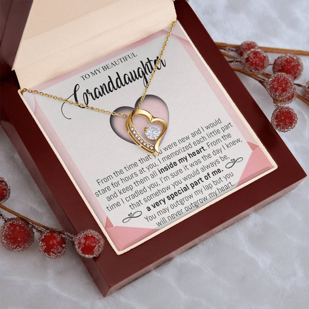 To My Beautiful Granddaughter Forever Love Necklace
