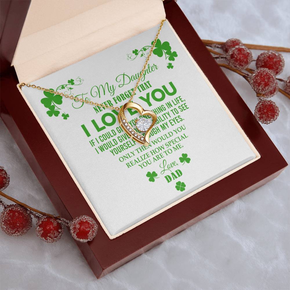 To My Daughter Necklace Father Daughter Necklace Father To Daughter Birthday Gift Gifts To Daughter From Dad Forever Love Necklace