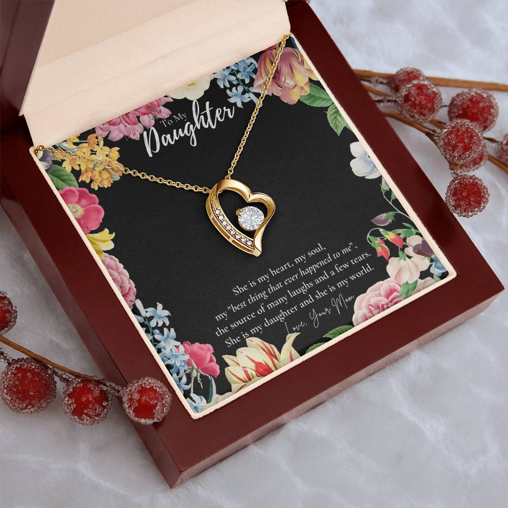 Mom To Daughter Gift Daughter Birthday Gift Daughter Jewelry Daughter Necklace Forever Love Necklace