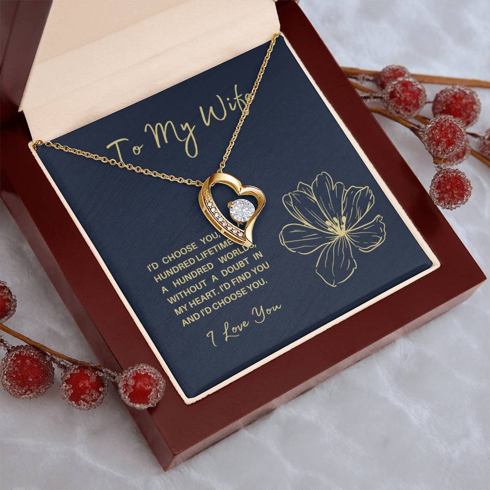 To My Soulmate Wife Future Wife Significant Other Heart Necklace Birthday Anniversary Christmas Gift Surprise From Husband Forever Love Necklace