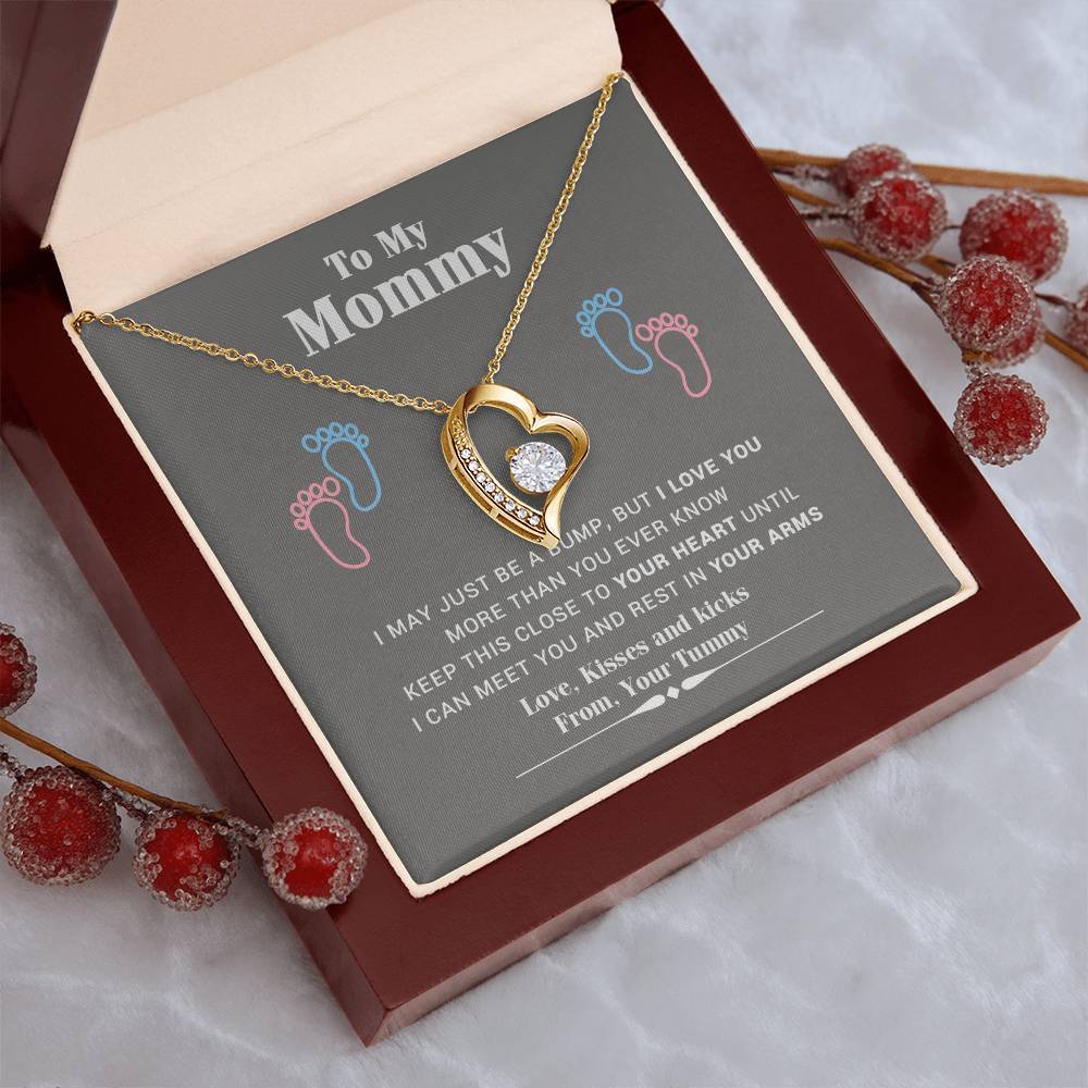 Mummy To Be Necklace Gift New Mum Gift To My Mummy Gift From Unborn Baby New Mom Gift From Husband Baby Bump Gift New Mommy Gift Idea Forever Love Necklace