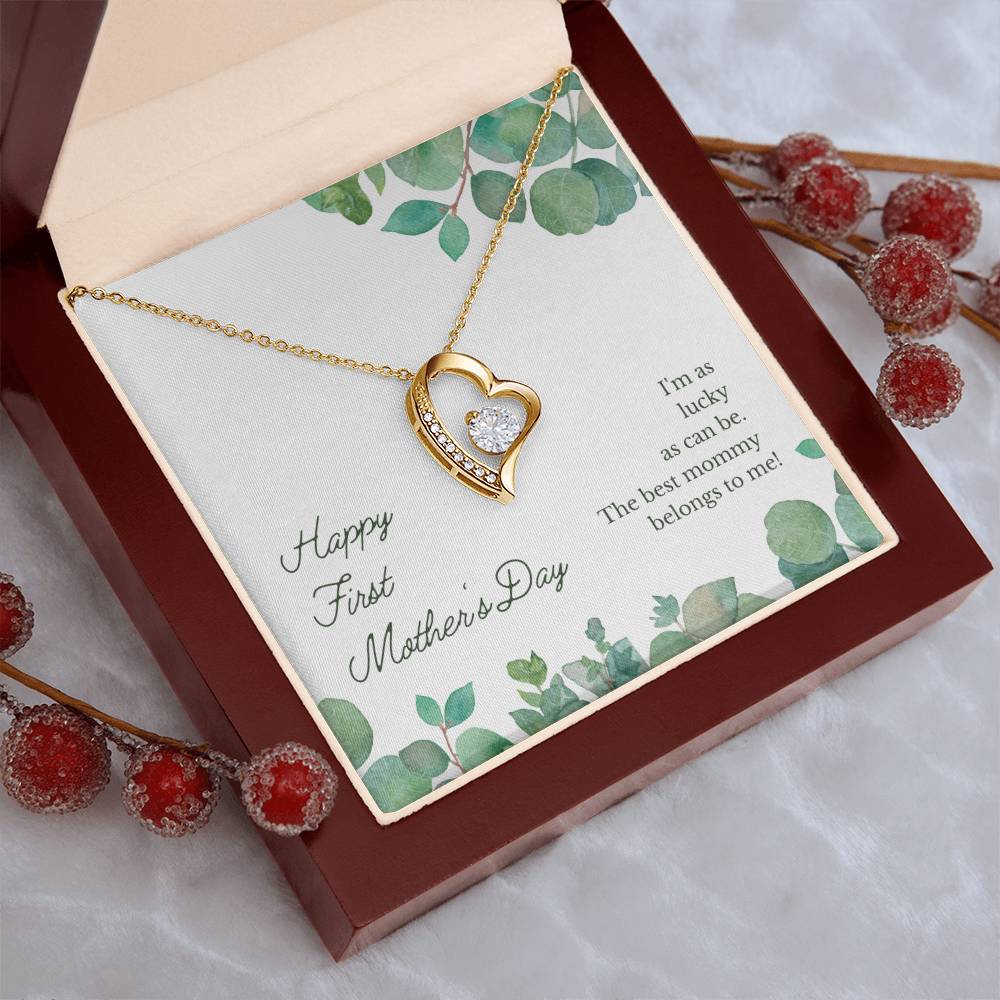 Happy First Mother S Day The Best Mommy Belongs To Me Forever Love Necklace
