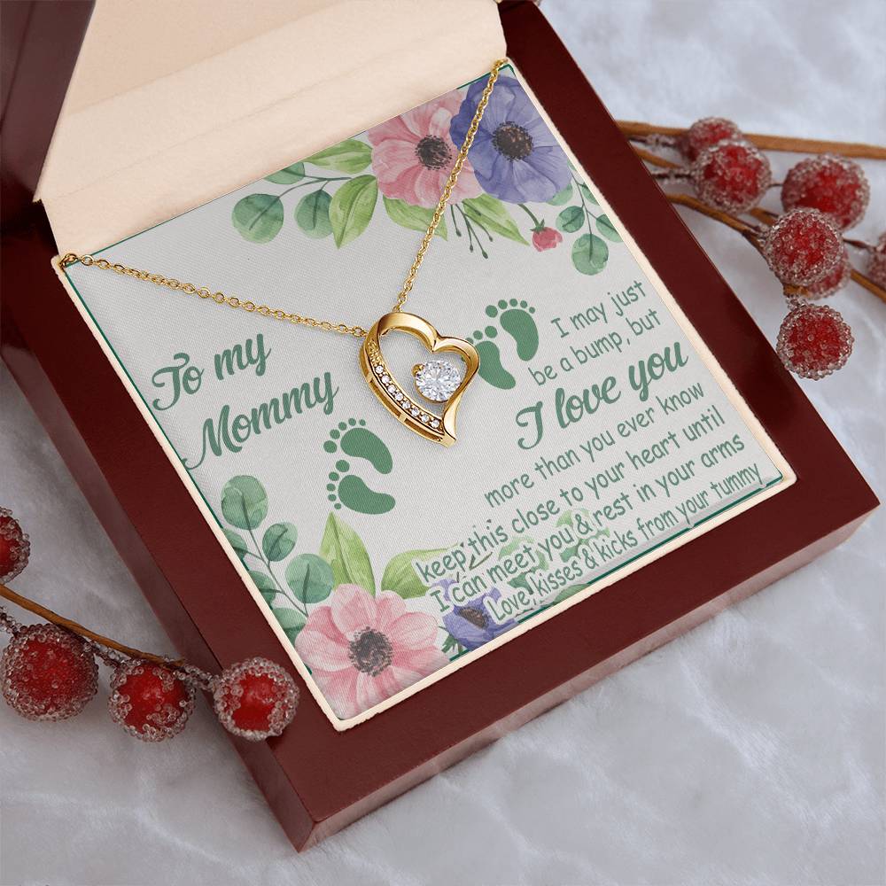 New Mom Gift From Tummy Trendy Gift For New Mom In Hospital Pregnancy Gift For First Time Mom Baby Shower Gift Pregnant Wife Expecting Wife Forever Love Necklace