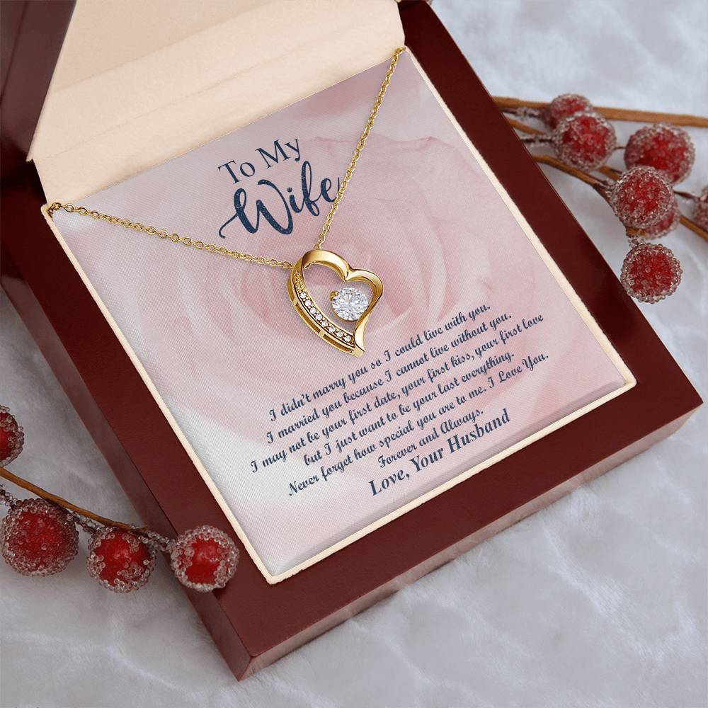 To My Wife Never Forget How Special You Are To Me. I Love You. Forever And Always Forever Love Necklace