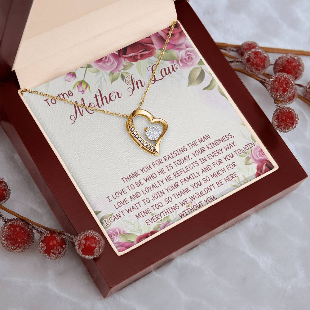 Mother In Law Necklace Mother Of The Groom Jewelry Box Gift Mother In Law Wedding Gift Mother In Law Forever Love Necklace Wedding Forever Love Necklace