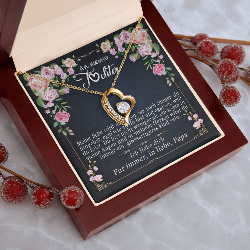 Geschenke Papa Für Tochter Herz Herzkette Forever Love Necklace