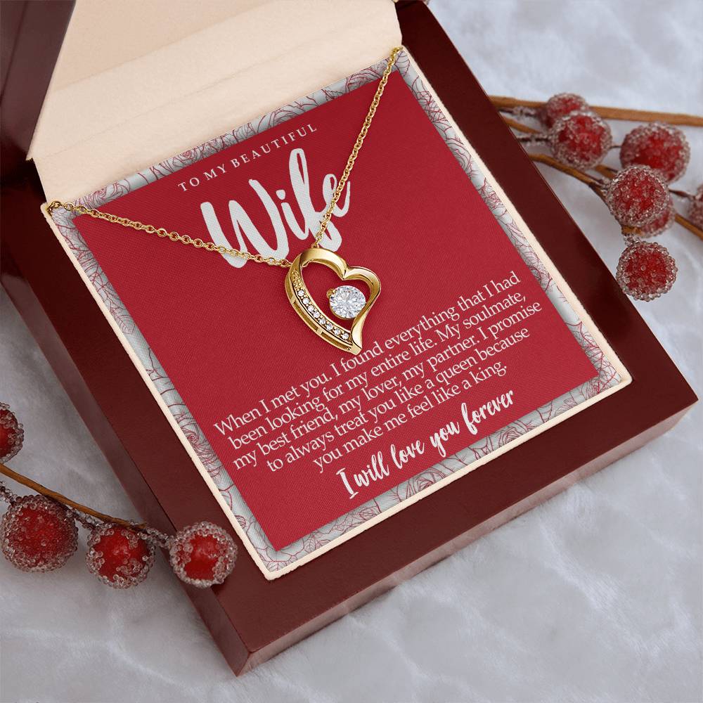 Forever Love Necklace And Message Card For Wife Forever Love Necklace