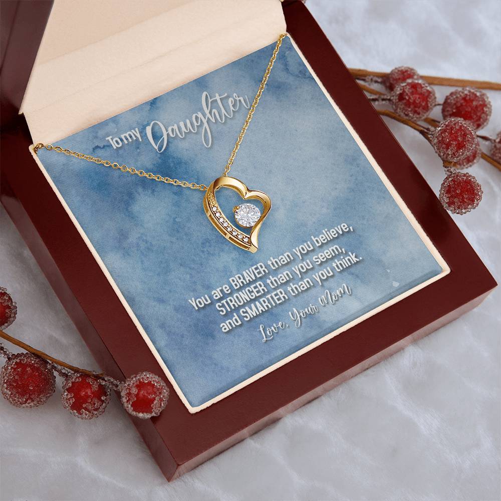 To My Daughter Beautiful Chapters Daughter Necklace Gift For Daughter Xmas Christmas Daughter Gift From Mom 2 1 Forever Love Necklace