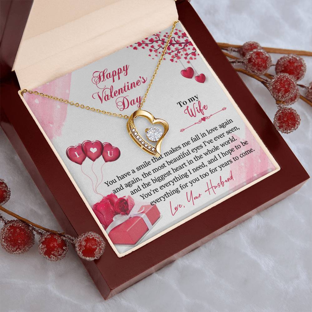 To My Wife - I Love You Forever Love Necklace