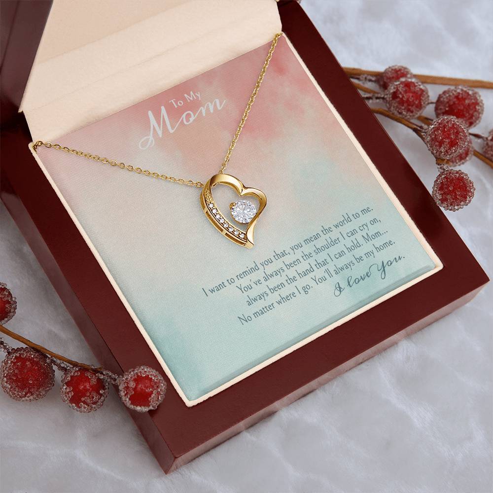 A Gift For A Mom Forever Love Necklace - You Mean The World To Me Forever Love Necklace