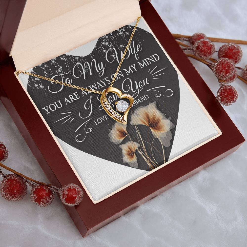 To My Wife You Are Always On My Mind I Love You Love Your Husband Necklace For Soulmate Meaningful Soulmate Necklace Thoughtful Christmas Gift For Her Forever Love Necklace