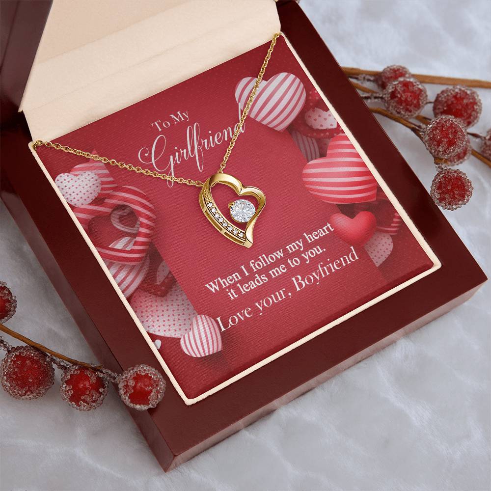 To My Girlfriend Forever Love Necklace
