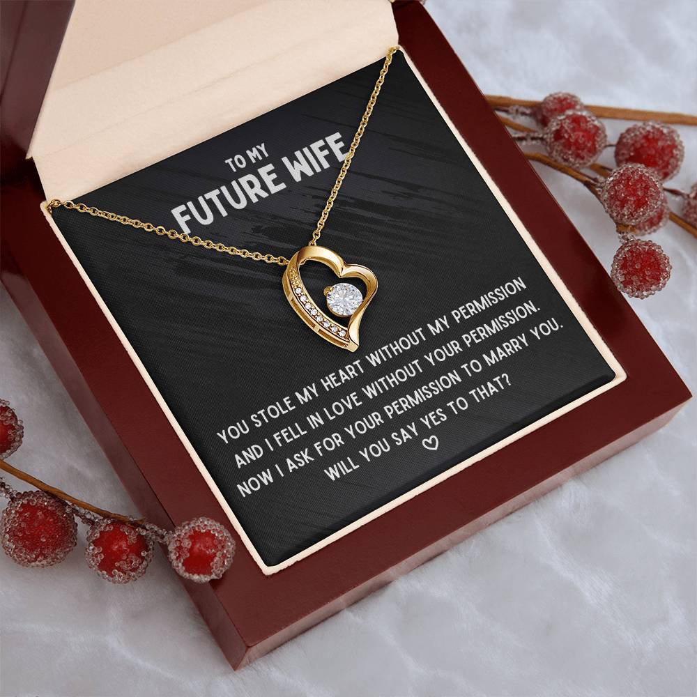 To My Future Wife Will You Say Yes Necklace 1 Forever Love Necklace