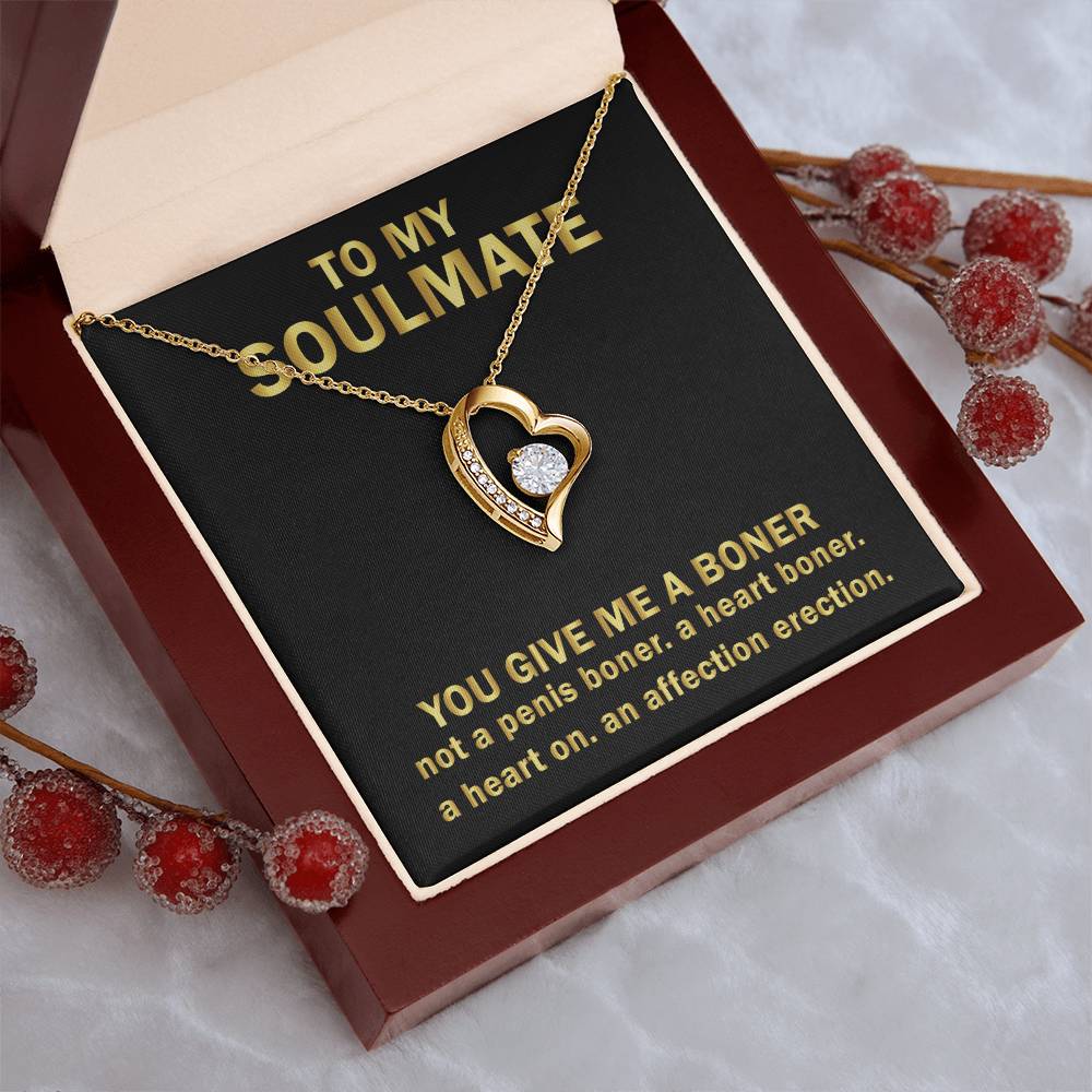 Give Me A Boner. Not A Penis Boner. Funny 🤣forever Love Necklace For Soulmate Gifts Forever Love Necklace
