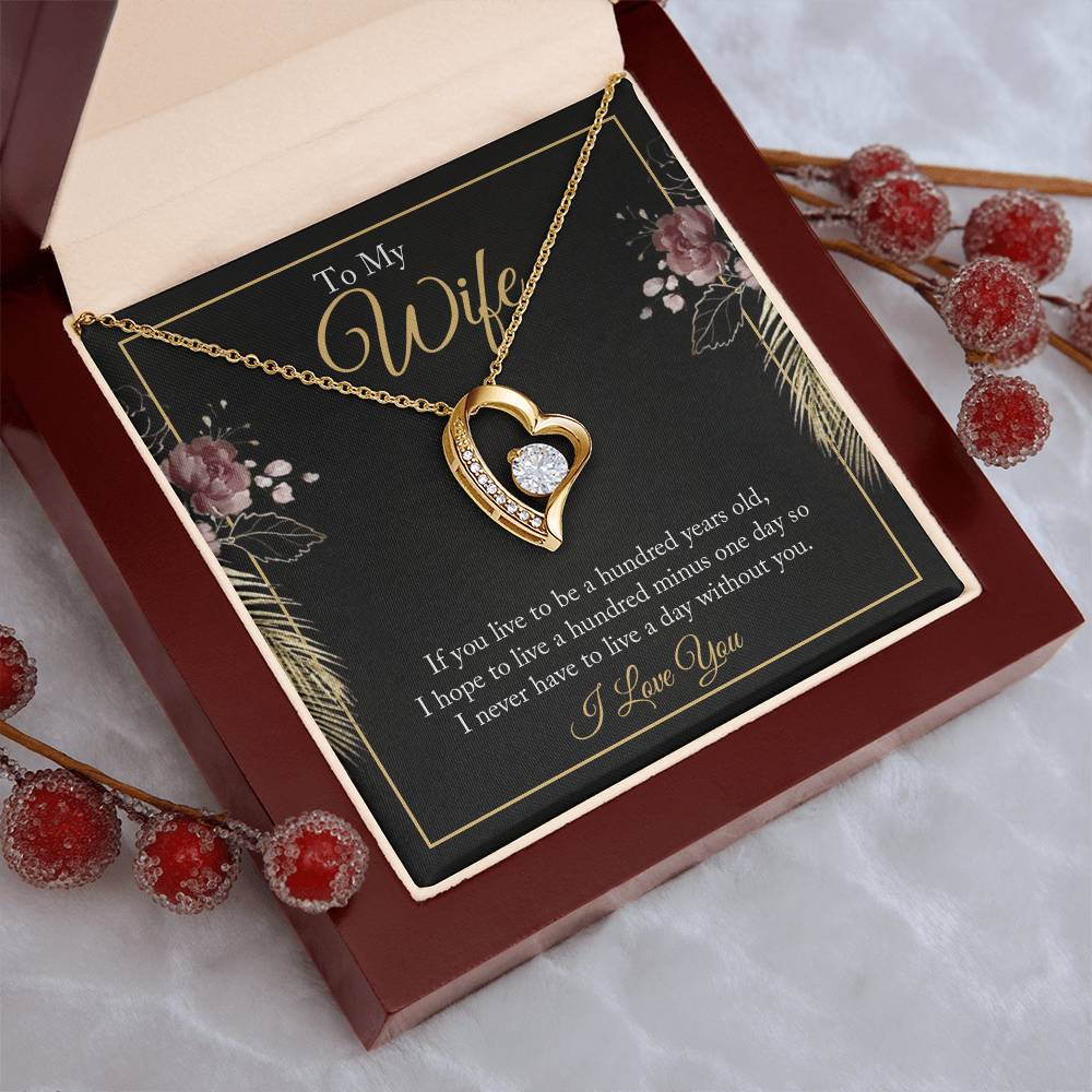 To My Wife - I Love You - Forever Love Necklace Forever Love Necklace