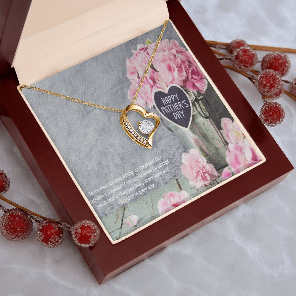 Happy Mothers Day Forever Love Necklace