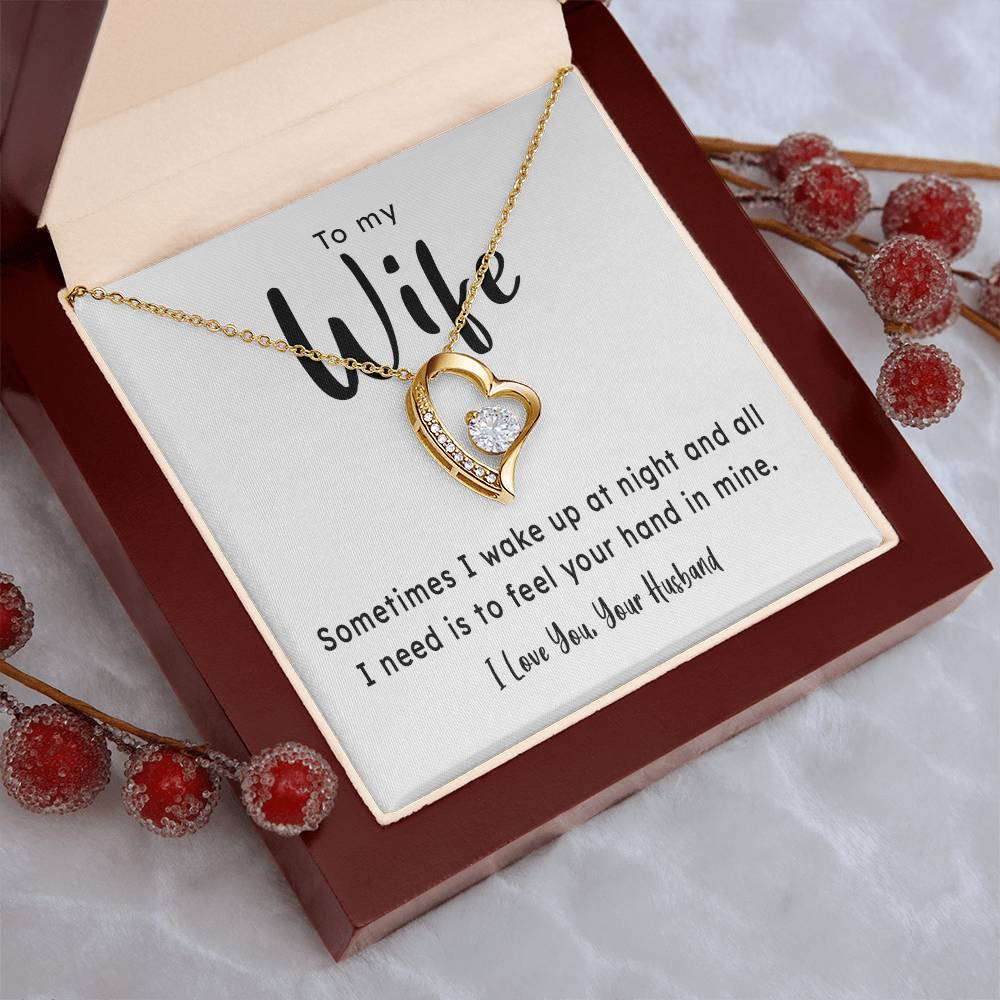 Gift For Wife Your Hand In Mine 1 Forever Love Necklace