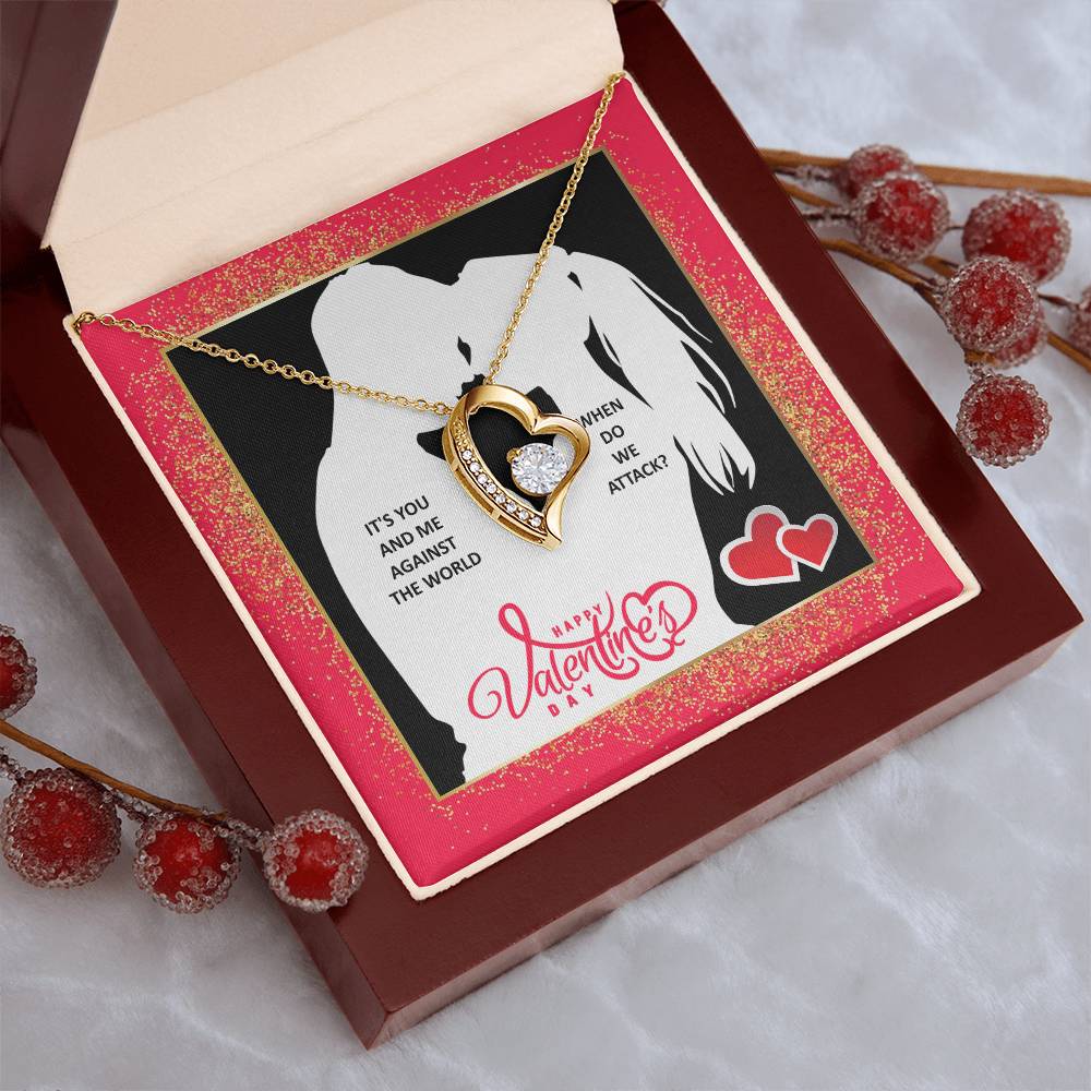 You And Me Against The World Forever Love Necklace Forever Love Necklace
