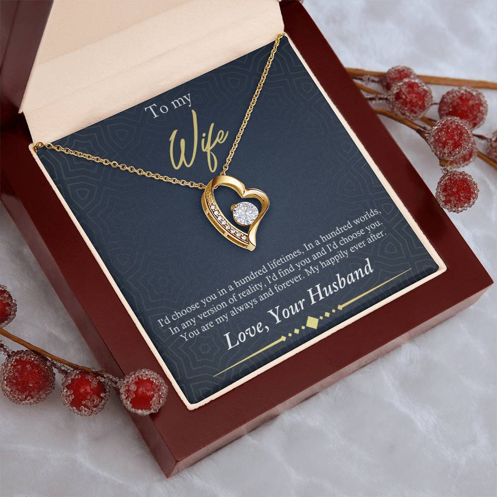 To My Wife Hundred Lifetimes Forever Love 1 Forever Love Necklace