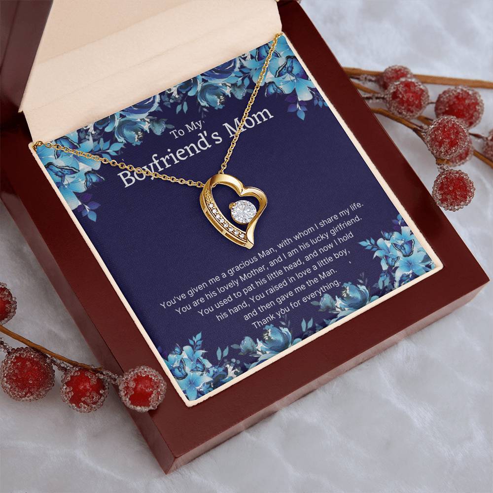 To My Boyfriend's Mom Forever Necklace Mother's Day Birthday Christmas Engagement 1 Forever Love Necklace