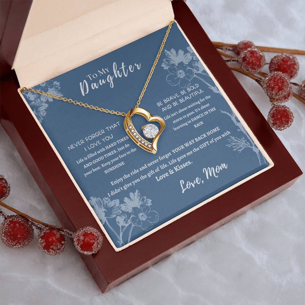 My Daughter Sunflower Forever Love Necklace