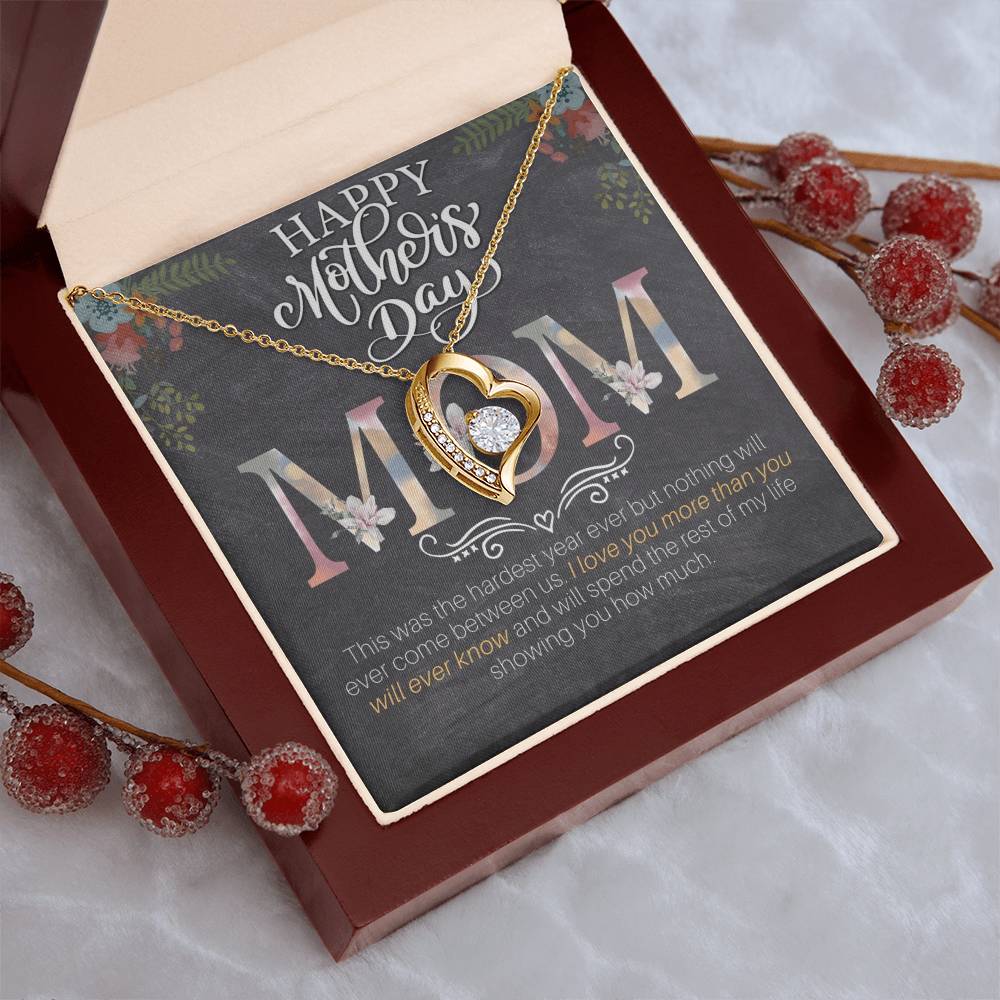Happy Mother's Day Mom Forever Love Necklace