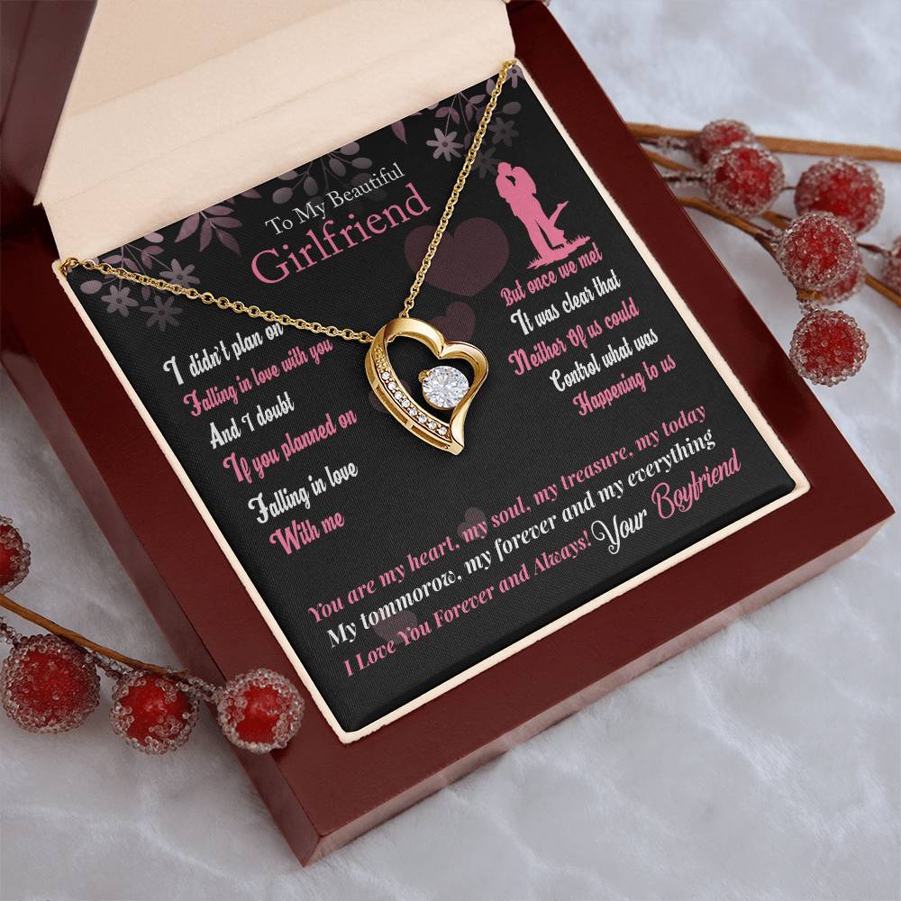 To My Beautiful Girlfriend - Forever Love Necklace Forever Love Necklace