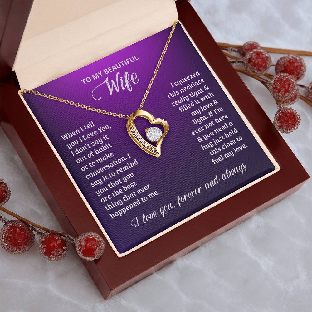 To My Wife I Love You Forever And Always Forever Love Necklace