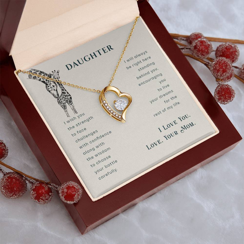 Daughter A Love Message From Mom Necklace Mother & Daughter Mom Gifts From Daughter Gift For Mom From Daughter Mother Forever Love Necklace