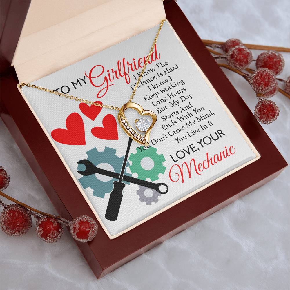 To My Girlfriend I Know The Distance Is Hard 1 Forever Love Necklace