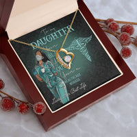 To My Daughter Black Nurse Customize Nurse Stethoscope Necklace To Nurse Daughter From Mom Nurse Gift Forever Love Necklace
