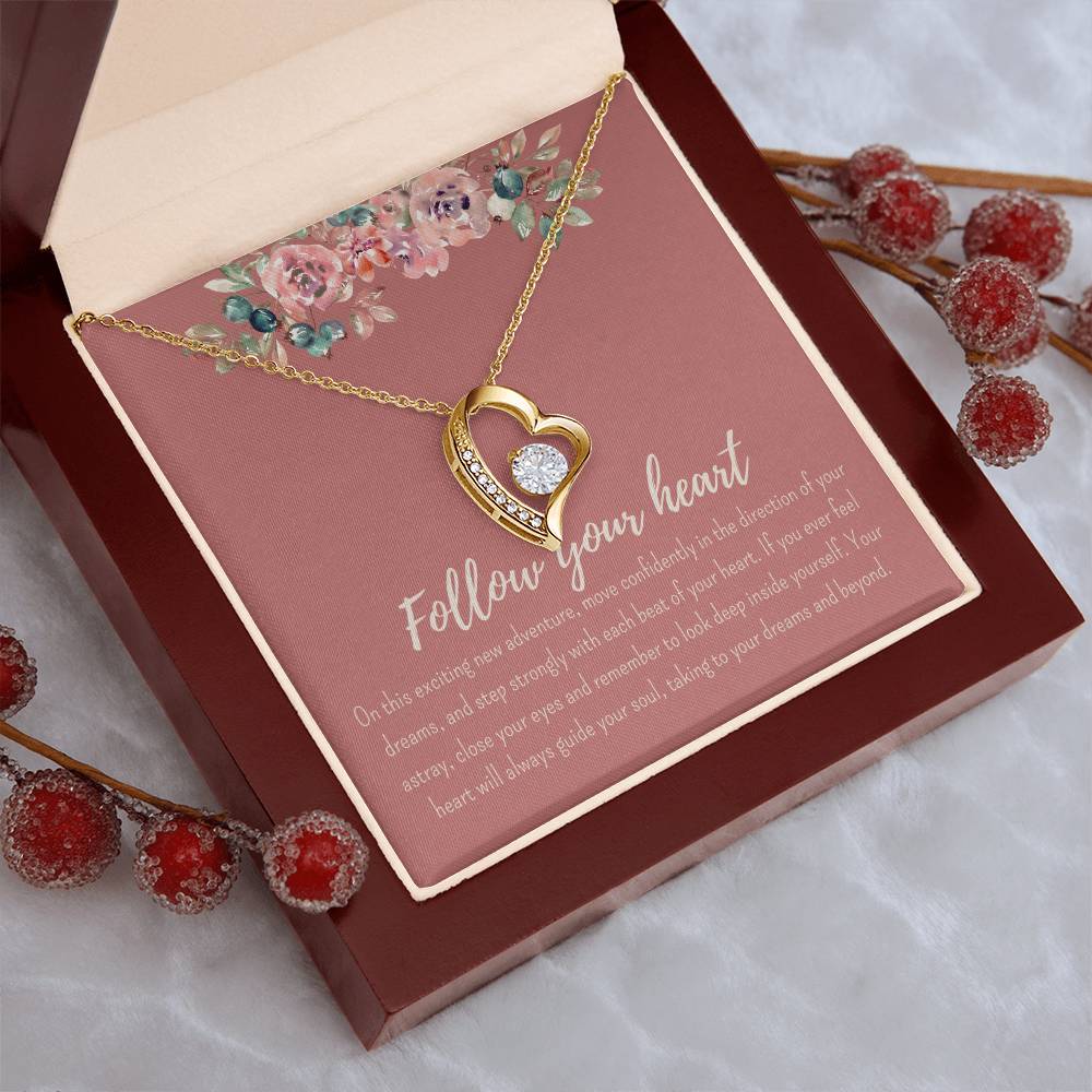 Follow Your Dream Trust Your Heart In Loving Memory Of Your Husband Memorial Gifts For Loss Of A Husband Forever Love Necklace