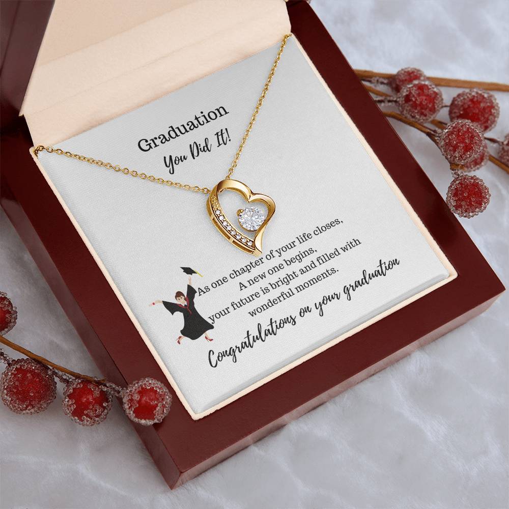 Graduation You Did It! Necklace Forever Love Necklace