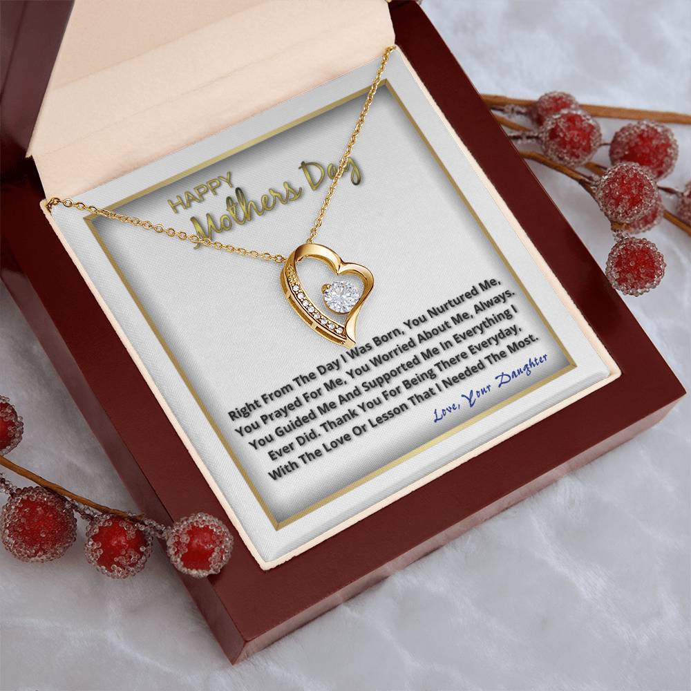 Happy Mother's Day From Your Daughter Forever Love Necklace