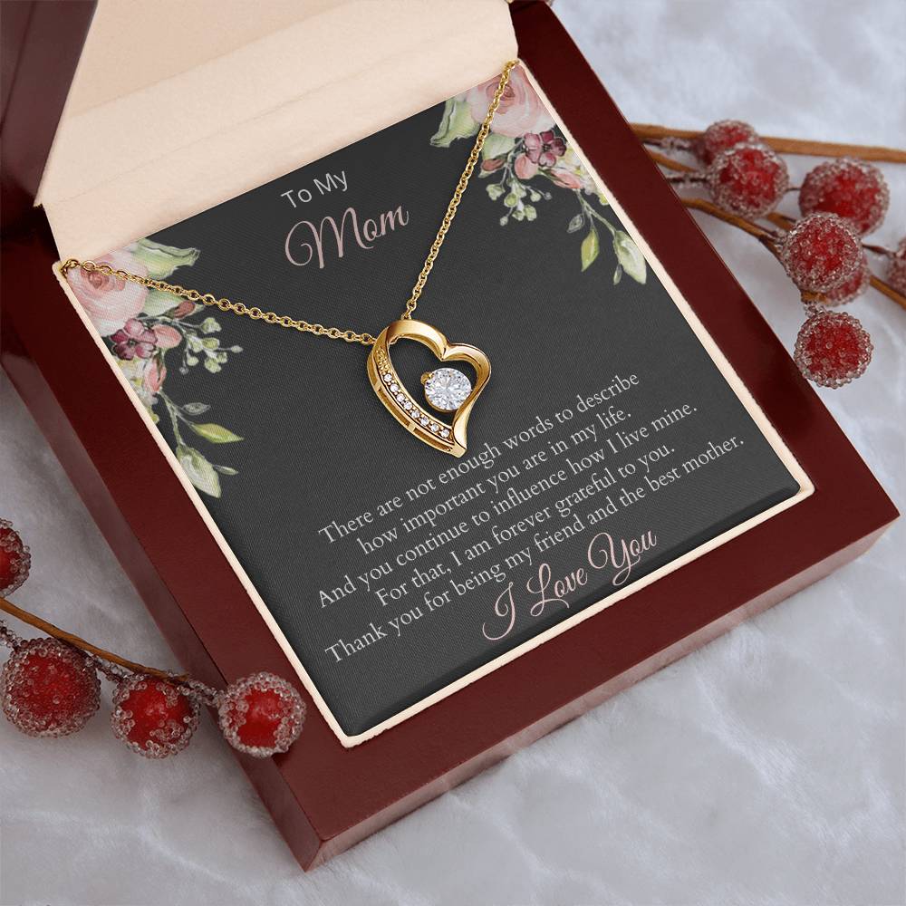 To Mom Mother's Day Gift With Message Card Forever Love Necklace