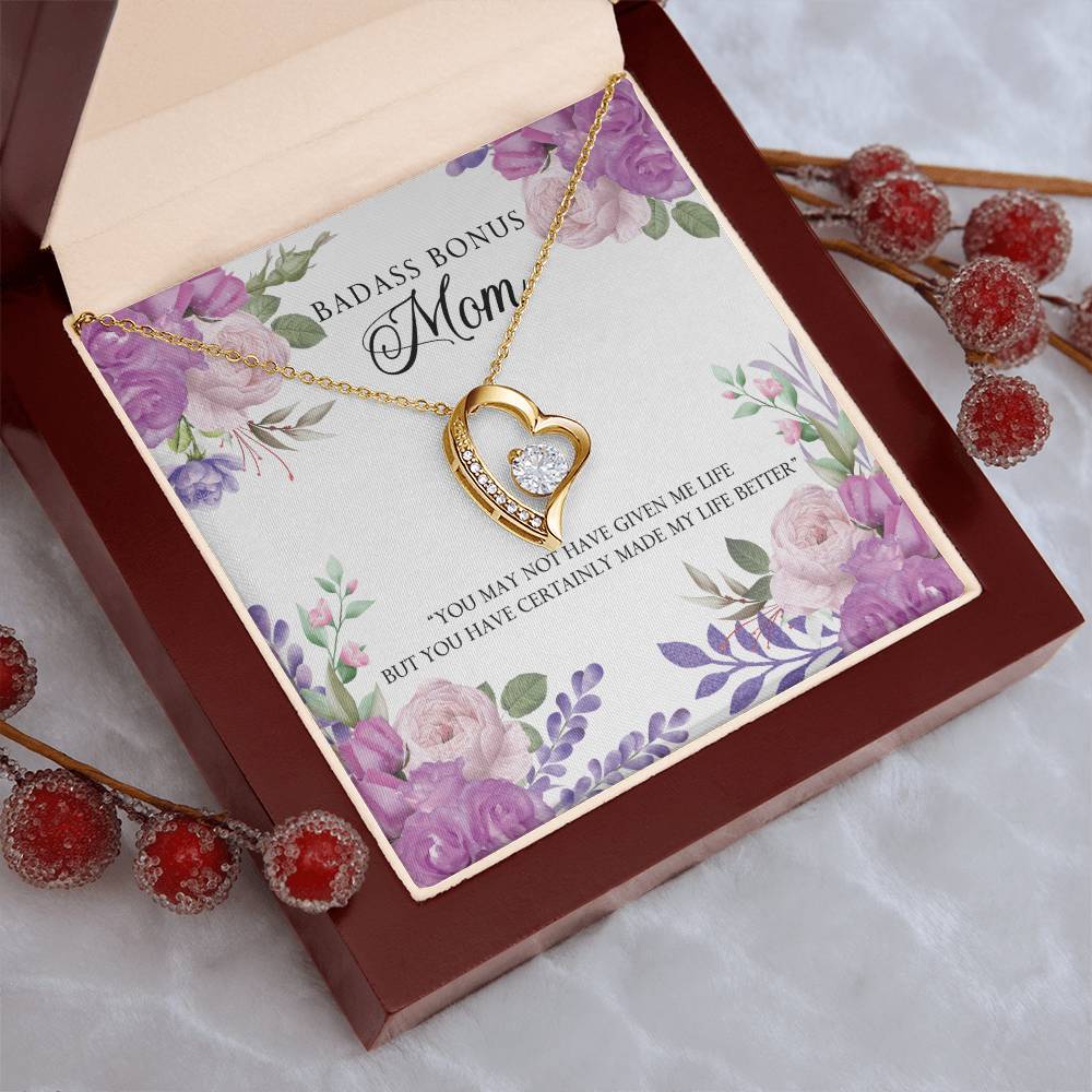 Badass Bonus Mom - Forever Necklace Forever Love Necklace