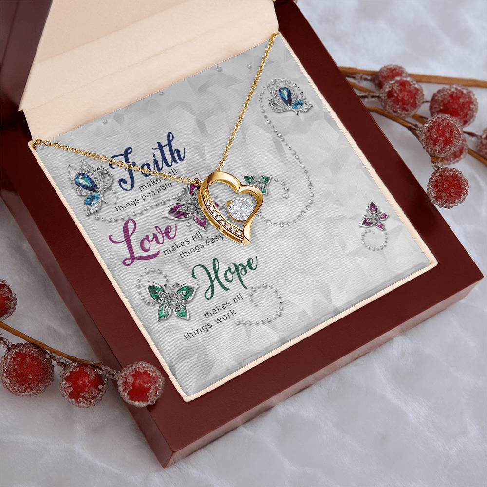Butterfly Faith Customize Forever Love Necklace